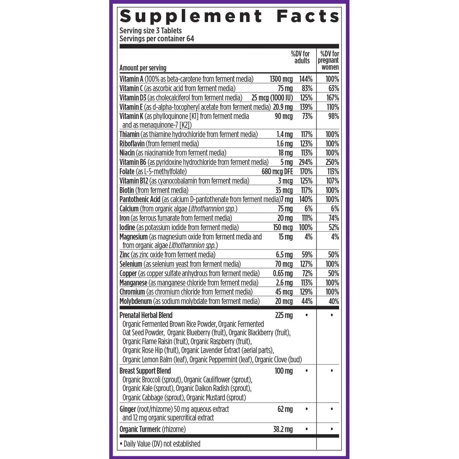 New Chapter Advanced Perfect Prenatal Vitamins, 192ct, Made with Organic, Non-GMO Ingredients for Healthy Baby & Mom - Folate (Methylfolate), Whole-Food Fermented Iron, Vitamin D3 + Ginger - Image 6