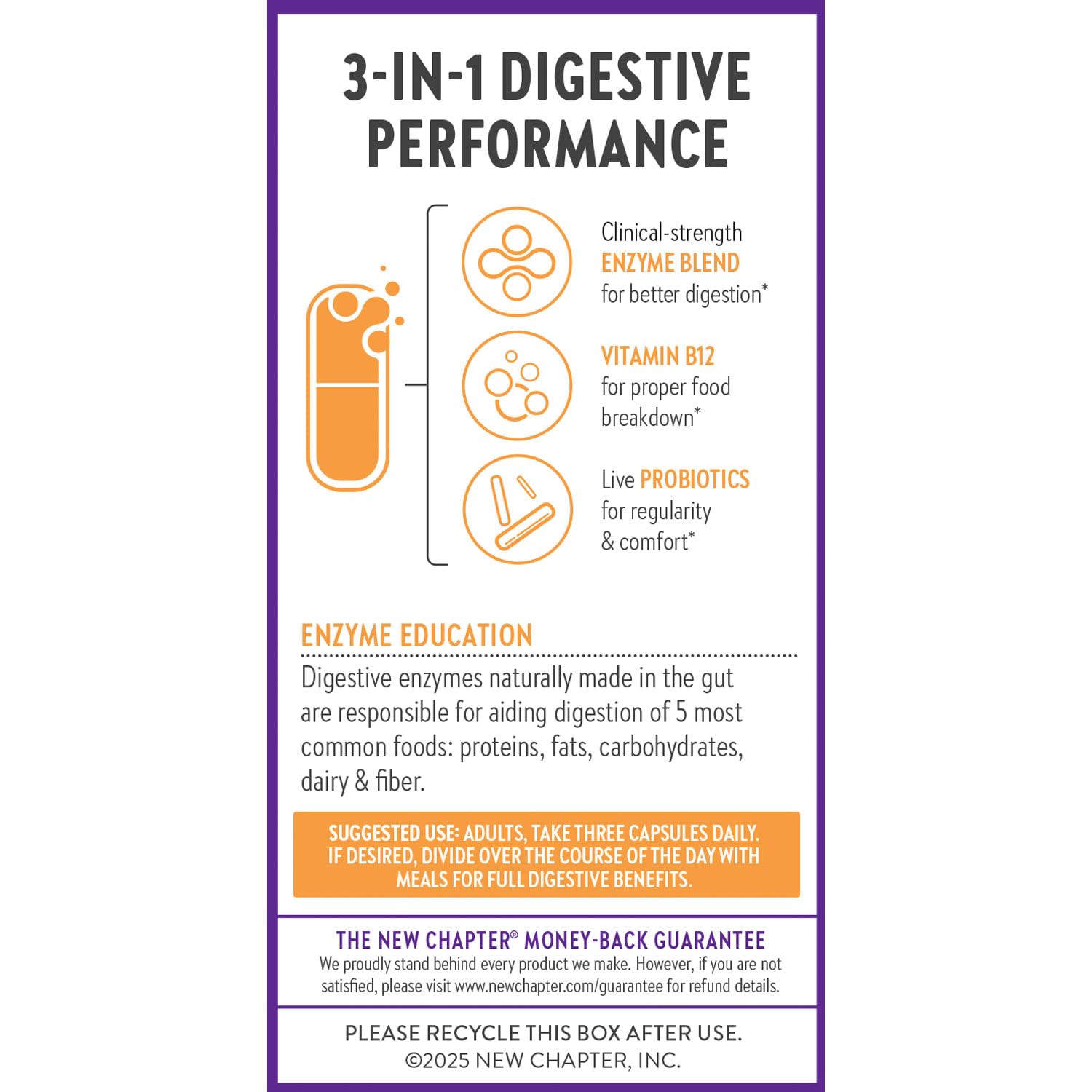 New Chapter All-Flora Enzyme Complex with Probiotics Relieves Bloating & Gas - Clinical-Strength Digestive Enzymes + Ultra-Concentrated Probiotics + Fermented Vitamin B12, 90 Vegan Capsules - Image 7