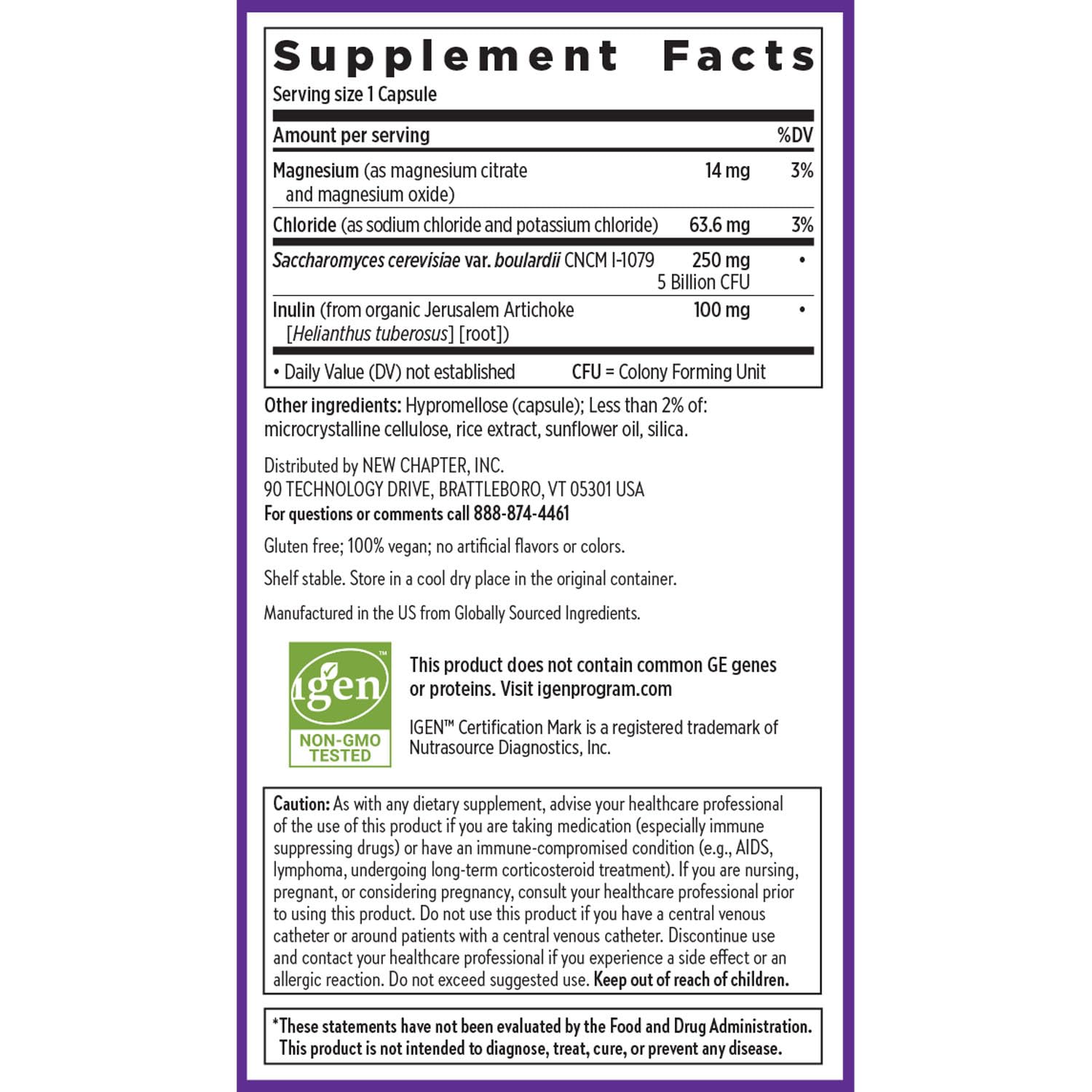 New Chapter All-Flora Probiotic Flora Fortify, Ultra-Concentrated Probiotics for Digestive Health, Survives Antibiotic Use, with Electrolytes + Inulin Prebiotic Fiber, 100% Vegan, 14-Day Supply - Image 6