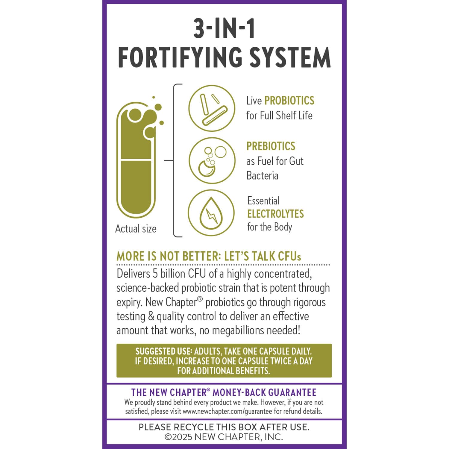 New Chapter All-Flora Probiotic Flora Fortify, Ultra-Concentrated Probiotics for Digestive Health, Survives Antibiotic Use, with Electrolytes + Inulin Prebiotic Fiber, 100% Vegan, 14-Day Supply - Image 7
