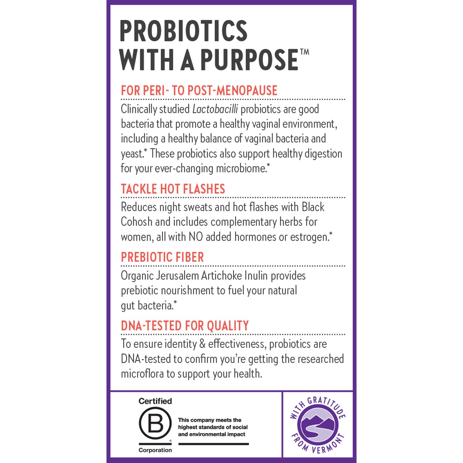 New Chapter All-Flora Probiotic Menopause Balance, Ultra-Concentrated Probiotics for Women with Black Cohosh for Menopause Hot Flashes, 100% Vegan, 30 Vegan Capsules - Image 8
