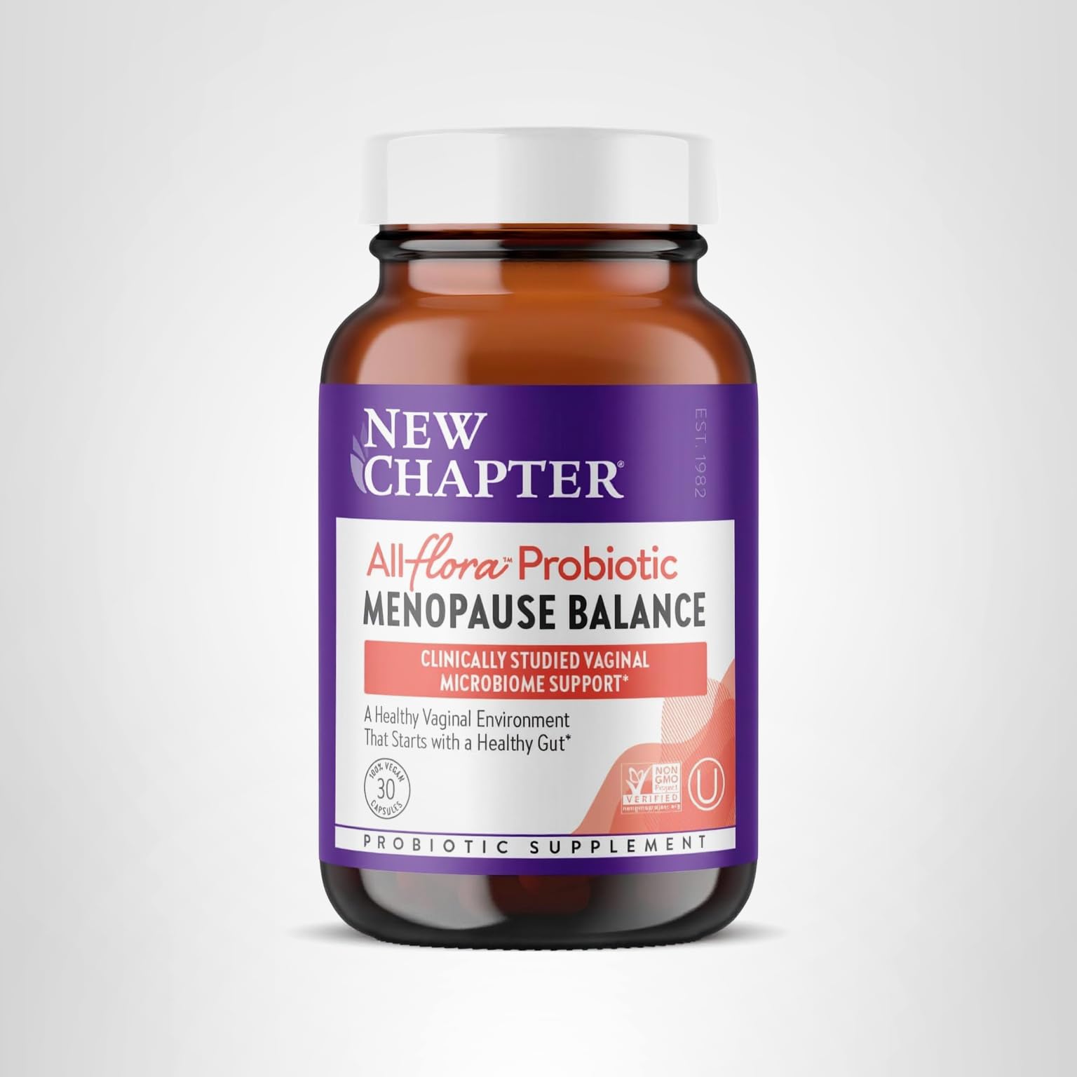 New Chapter All-Flora Probiotic Menopause Balance, Ultra-Concentrated Probiotics for Women with Black Cohosh for Menopause Hot Flashes, 100% Vegan, 30 Vegan Capsules - Image 9