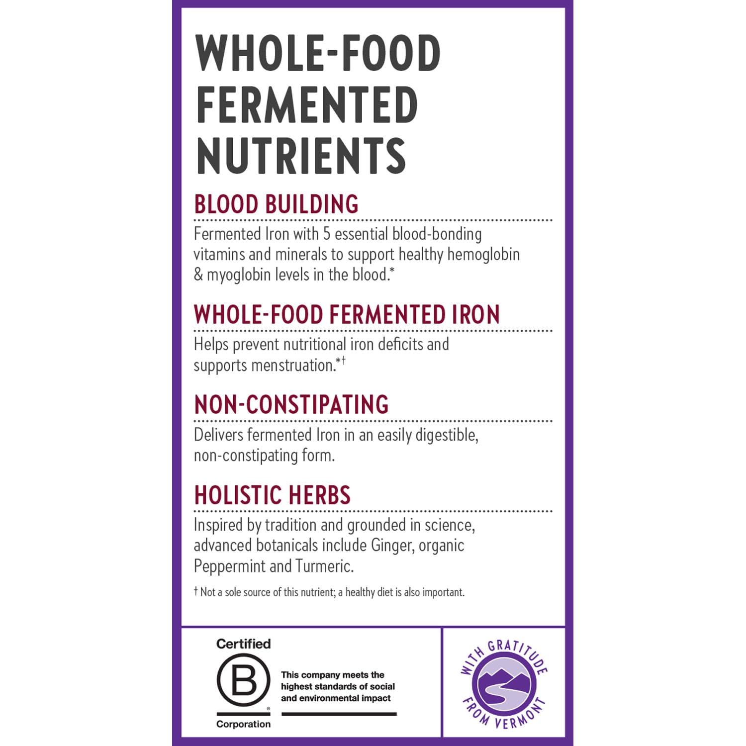 New Chapter Iron Supplement, Whole-Food Fermented Iron Complex Made with Organic Vegetables & Herbs + One Daily Non-Constipating Dose- 60ct, 2 Month Supply - Image 8