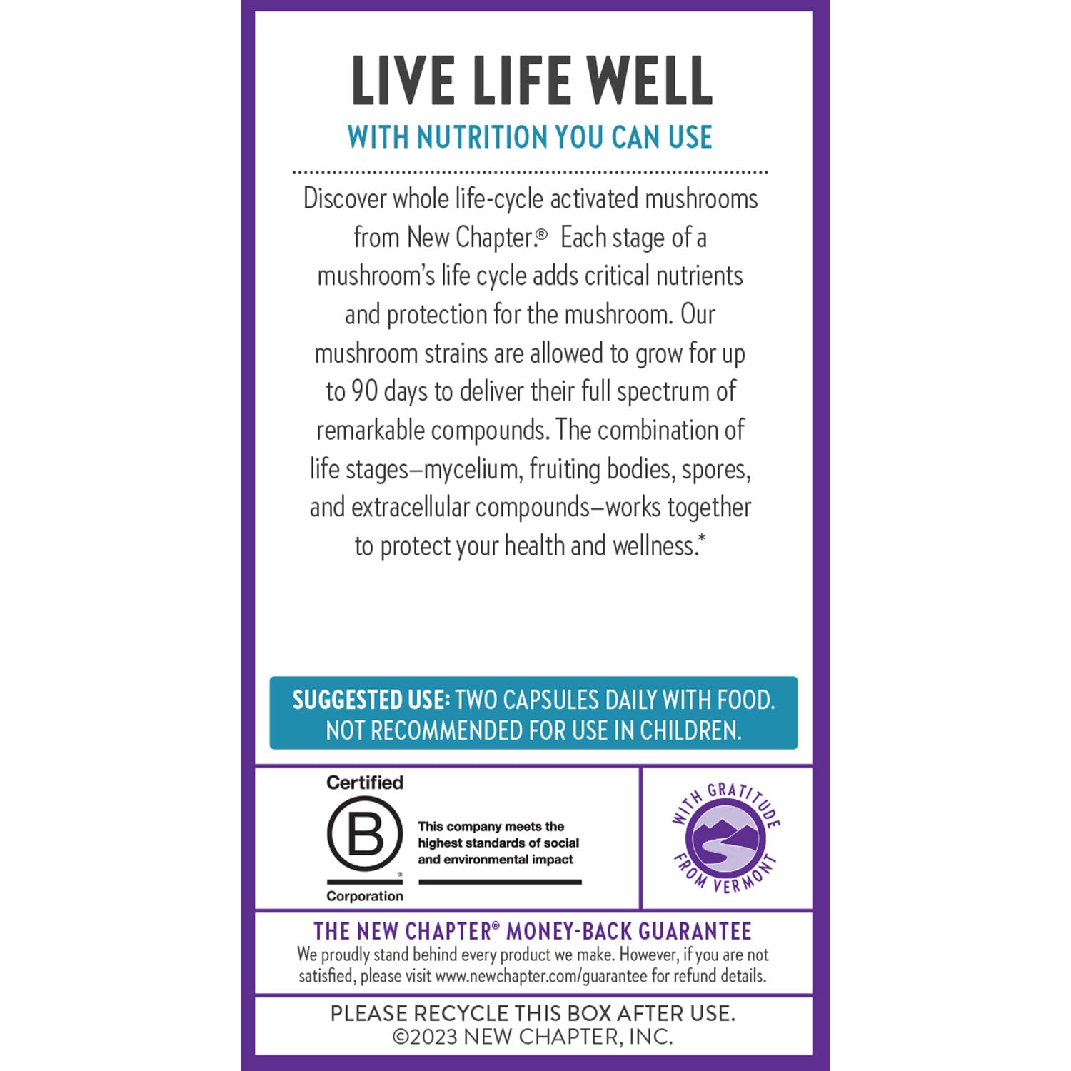 New Chapter Lion's Mane + Reishi Mushroom - LifeShield Mind Force for Mental Clarity with Organic Reishi Mushroom + Vegan + Non-GMO, Nootropic Ingredients - 60 ct - Image 7