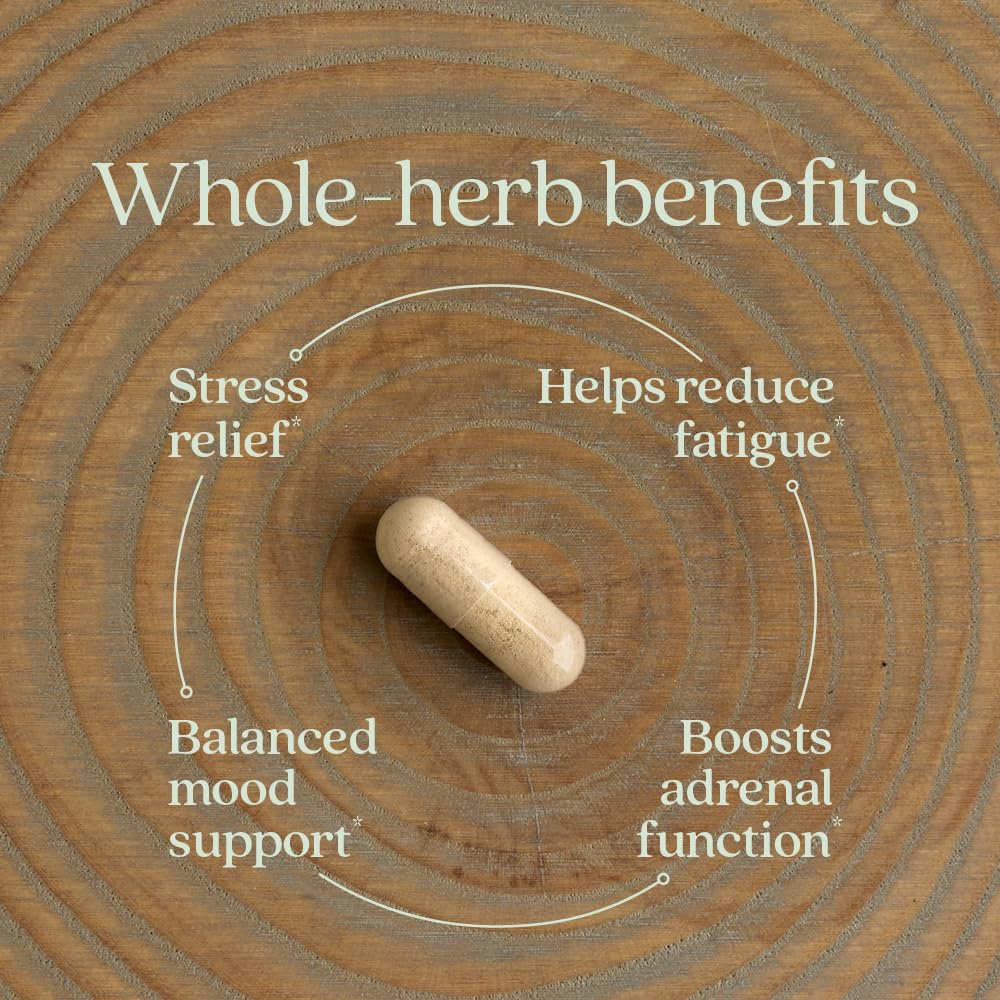 New Chapter Organic Ashwagandha Supplement, One Capsule a Day of Adaptogens for Stress Relief, Mood Support, & Energy, Vegan, 60 Count - Image 3