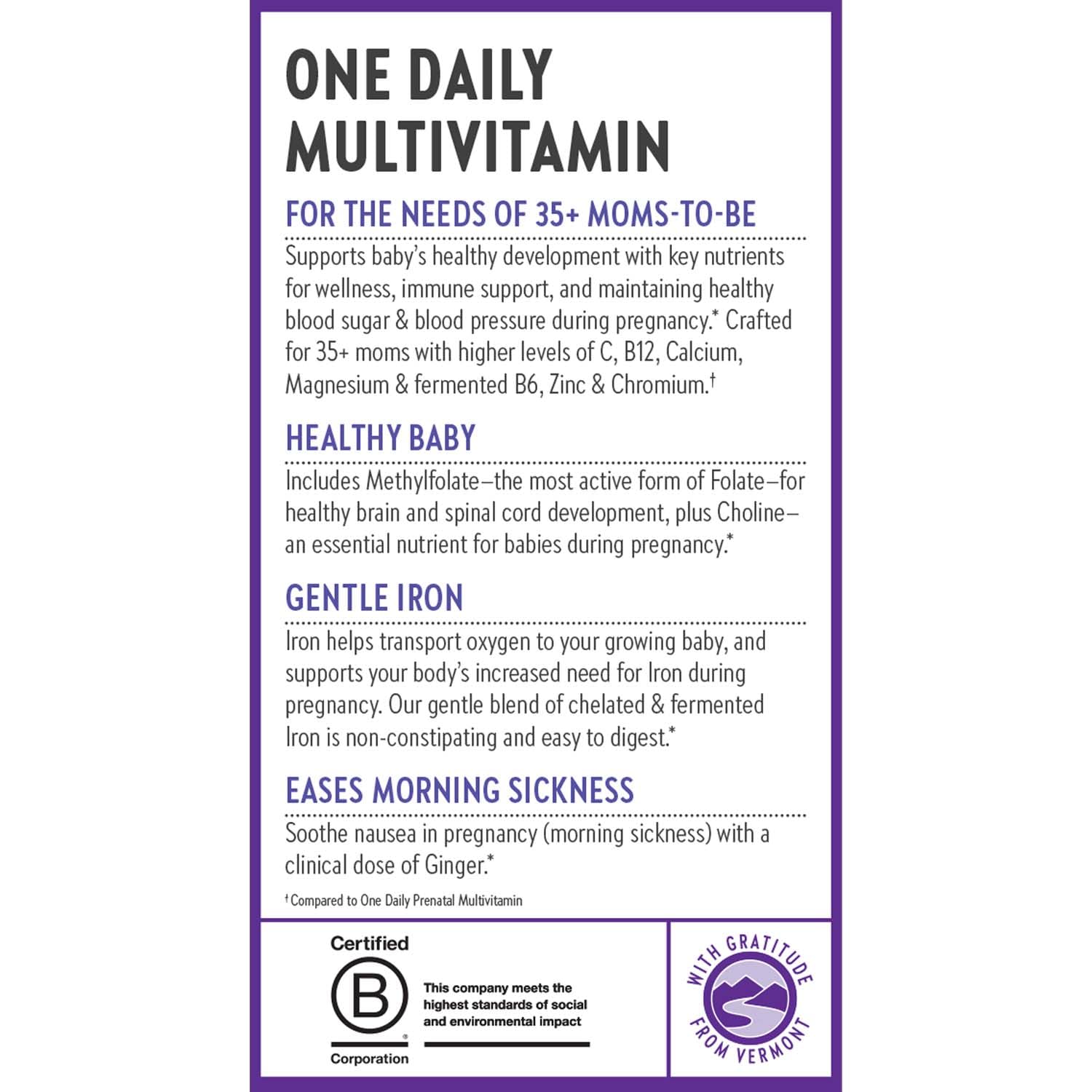 New Chapter Prenatal Vitamins, One Daily Prenatal Multivitamin Enhanced for Age 35+ with Methylfolate + Choline for Healthy Mom & Baby, Gluten Free & Non-GMO- 30 ct - Image 9
