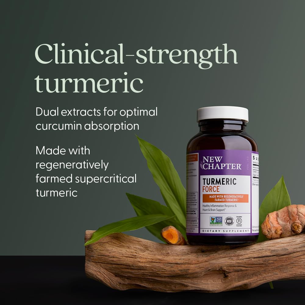 New Chapter Turmeric Supplement, One Daily, Heart, Brain & Healthy Inflammation Support, Supercritical Turmeric Curcumin Means No Black Pepper Needed, Non-GMO, Gluten Free – 120 Count (4 Month Supply) - Image 4