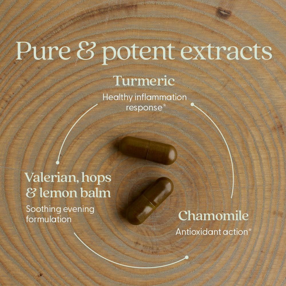 New Chapter Turmeric Supplement + Sleep Aid - Turmeric Force Nighttime for Sleep Support with Valerian Root + Ginger + NO Black Pepper Needed + Non-GMO Ingredients - 60 Vegetarian Capsule - Image 3