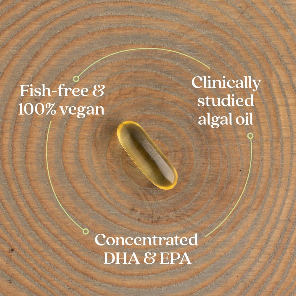 New Chapter Vegan Algae Oil, DHA, EPA, and DPA Supplement - Vegan Omega-3 Complex for Heart, Brain, Eye & Joint Support - 30 Softgels - Image 3