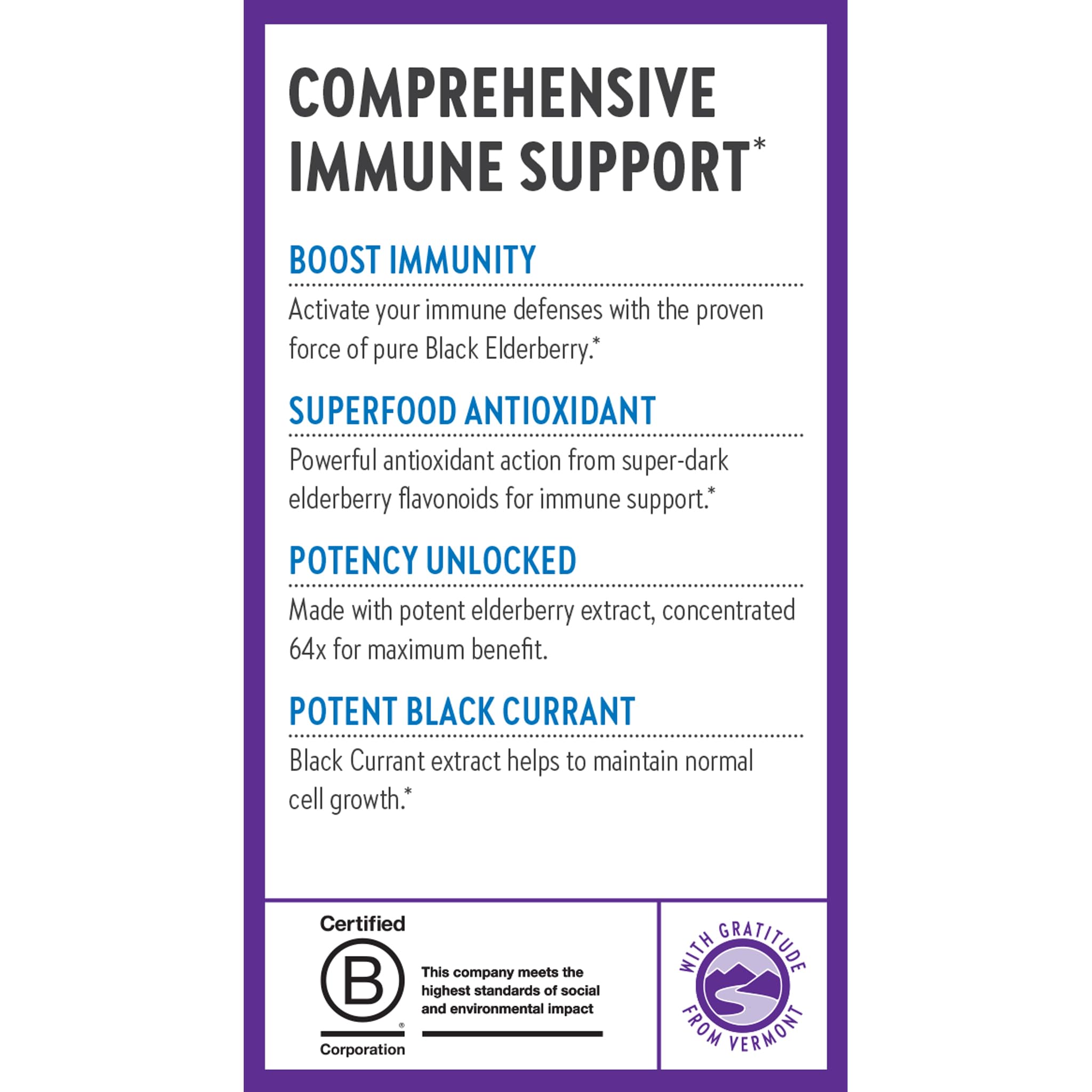 New Chapter Vegan Elderberry Capsules with 64x Concentrated Black Elderberry + Black Currant for Comprehensive Immune Support, Non-GMO Project Verified, Gluten Free, Certified Vegan, 30 Count - Image 8