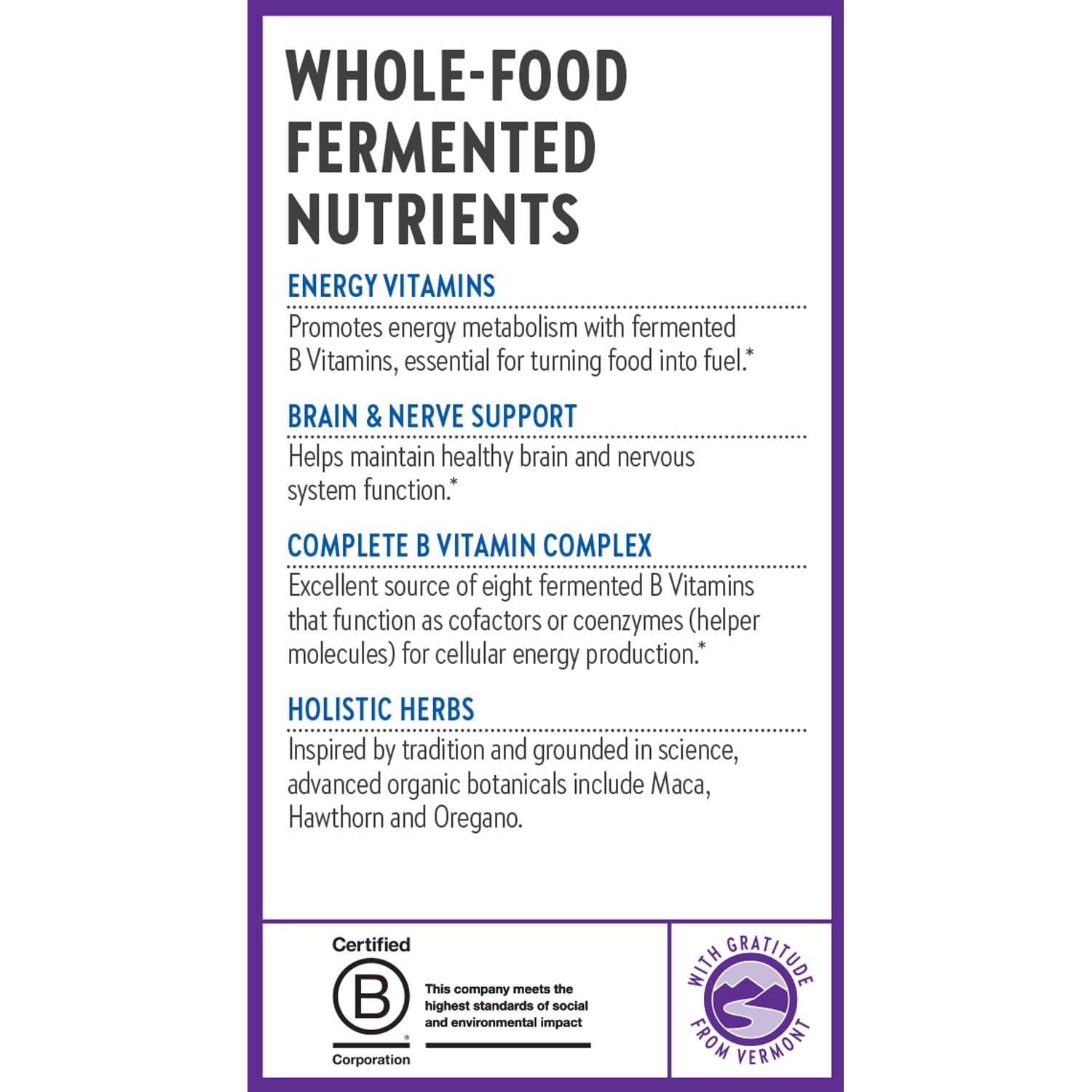 New Chapter Vitamin B Complex Fermented Coenzyme B Complex Rich in Vitamin B12 + Vitamin B6 + Biotin + Made with Organic Ingredients - 90 ct - Image 8