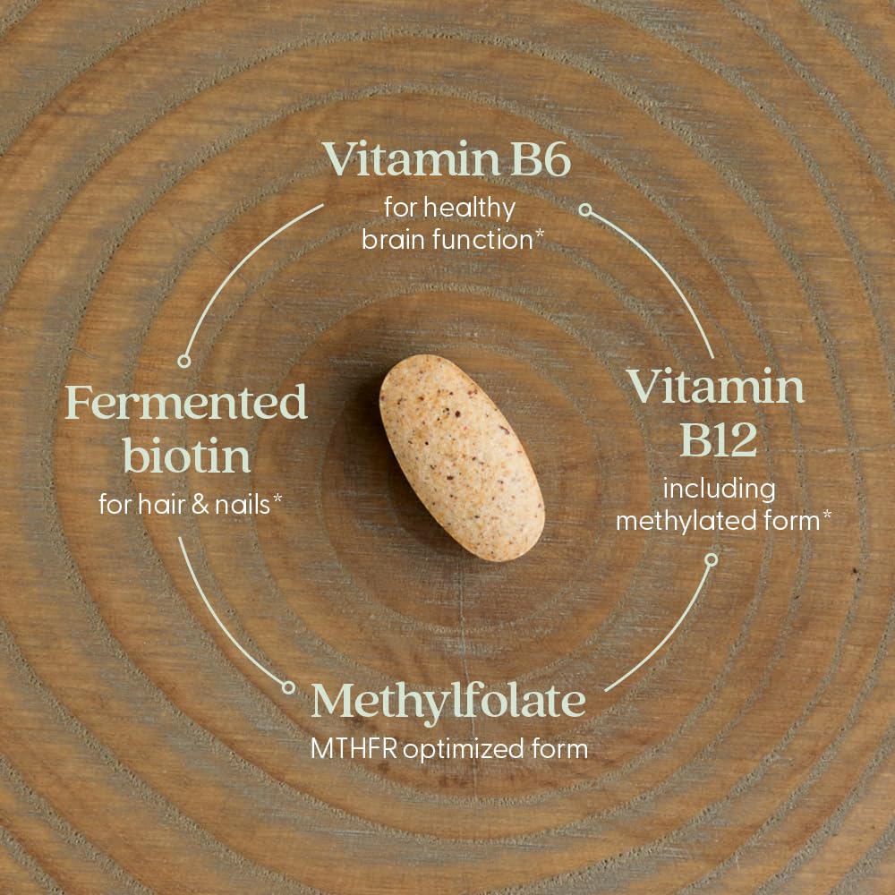 New Chapter Vitamin B Complex, Fermented Vitamin B Complex, USDA Organic, ONE Daily for Cellular Energy + Brain + Beauty, 100% Vegan, Gluten-Free - 60 Count - Image 4