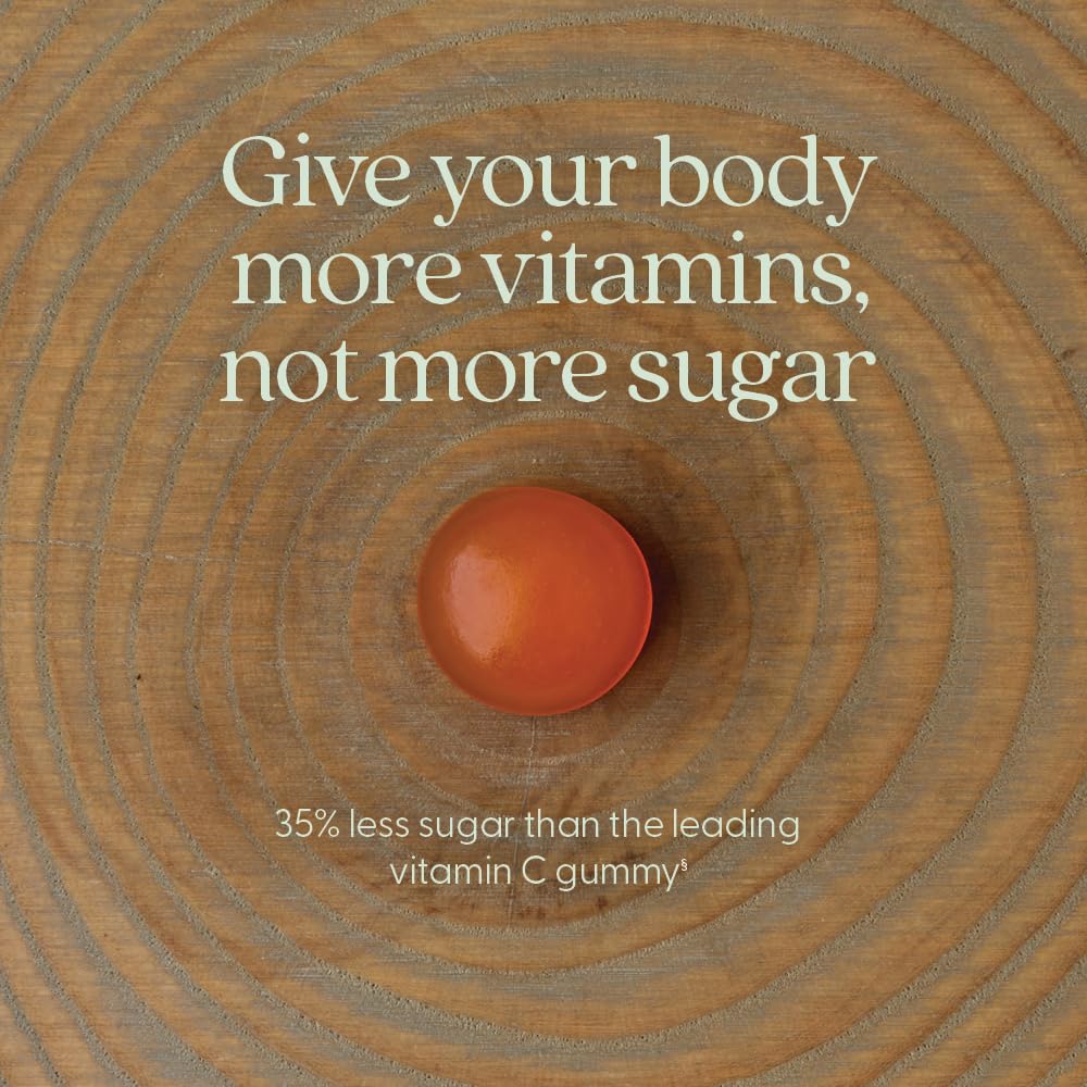 New Chapter Vitamin C+ Gummies – 35% Less Sugar§, Excellent Source of Vitamin C, Two Daily Gummies for Immune Support with Acerola Cherry, Vegan, Non-GMO, Gluten Free, Citrus Flavored, 60ct - Image 4