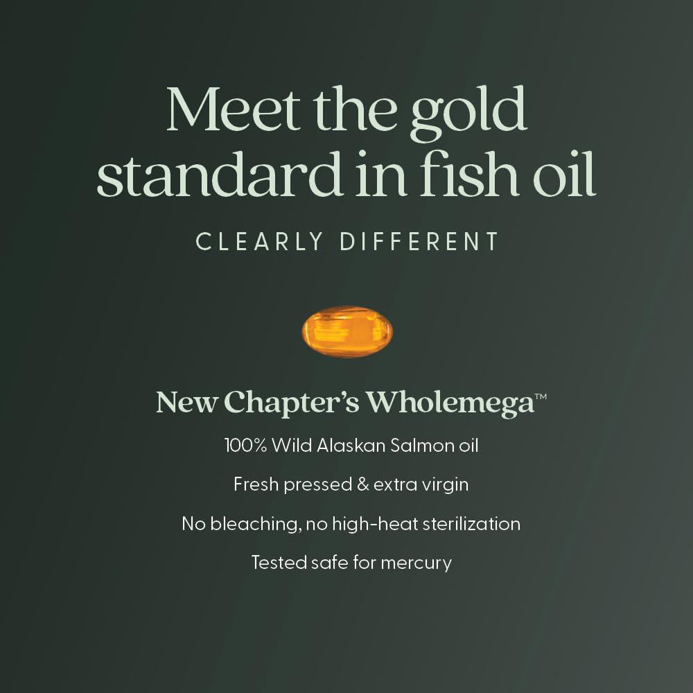 New Chapter Wholemega for Moms Fish Oil Supplement, Tiny Capsules, 2000mg per Serving, Prenatal DHA with Omega-3 + Vitamin D3 for Prenatal & Postnatal Support, 500mg Each - 90 Count - Image 5